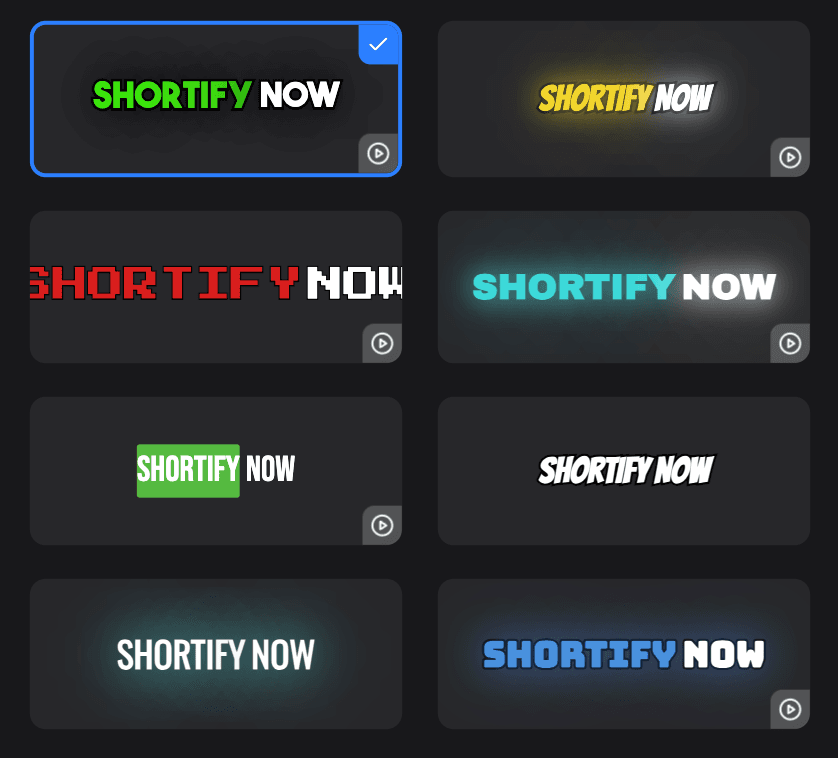 Captions style editor